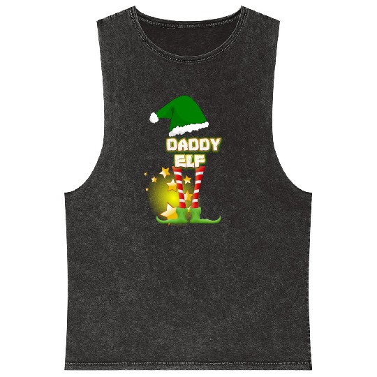Daddy Elf Daddy Elf Daddy Elf Mineral Wash Tank Tops