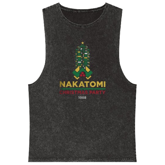 Die Hard Nakatomi Christmas Party 1988 Mineral Wash Tank Tops