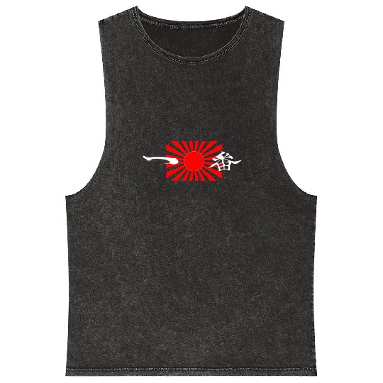 Afro Samurai Headband White Mineral Wash Tank Tops