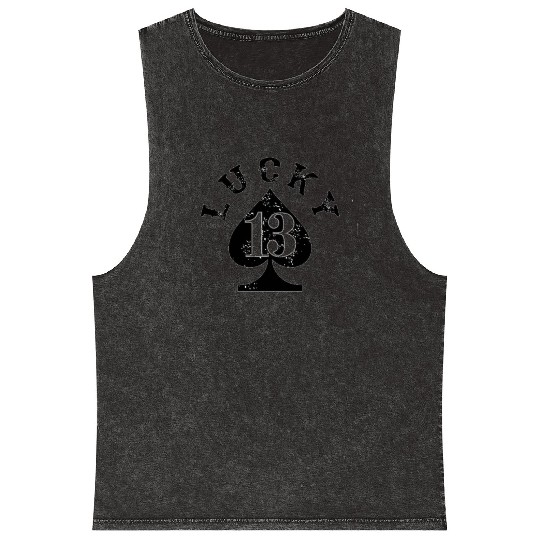 Lucky 13 Spade Mineral Wash Tank Tops
