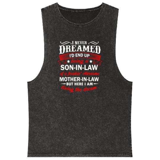 Son In Law Of A Freaking Awesome Mother In Law Mineral Wash Tank Tops