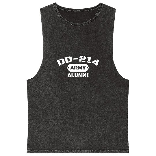 Dd-214 Us Army Alumni Men And Women Mineral Wash Tank Tops