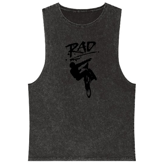 RAD BMX Bike Graffiti 80s Movie Radical Mineral Wash Tank Tops