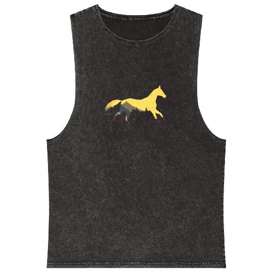 Wild Horse Horse Horses Wild Horses Mineral Wash Tank Tops