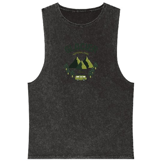 Glacier National Park Montana Travel Mineral Wash Tank Tops