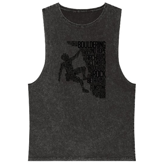 Bouldering Rock Climbing Adventure Free Climber Mineral Wash Tank Tops