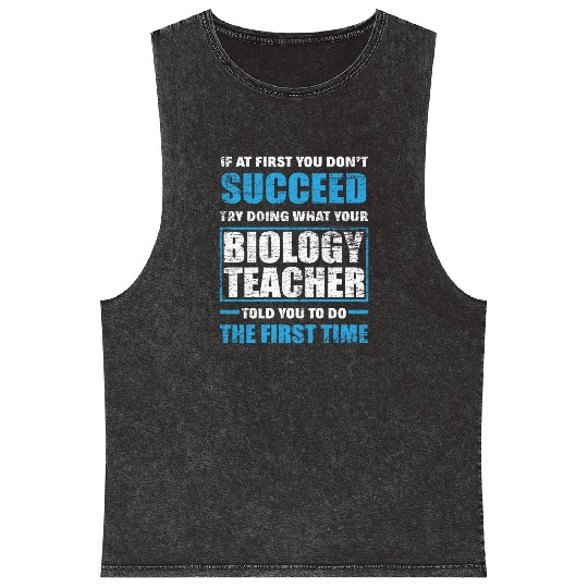 Biology Teacher Mineral Wash Tank Tops