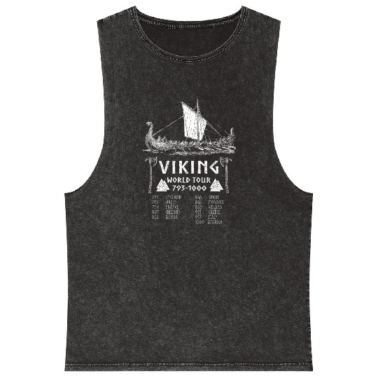 Viking world tour Mineral Wash Tank Tops