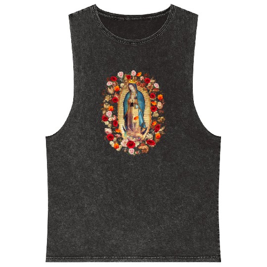 Our Lady Of Guadalupe Mexico Virgin Mary Tilma Pro Mineral Wash Tank Tops