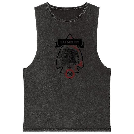 Lumbee Tribe Native American Indian Proud Arrow Mineral Wash Tank Tops