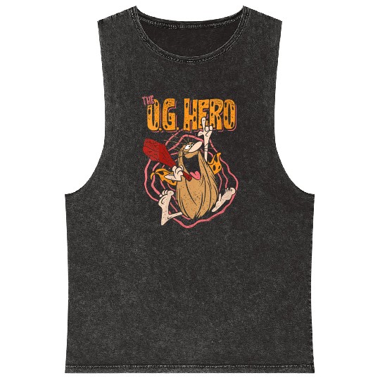 Captain Caveman Og Hero Gift Mineral Wash Tank Tops