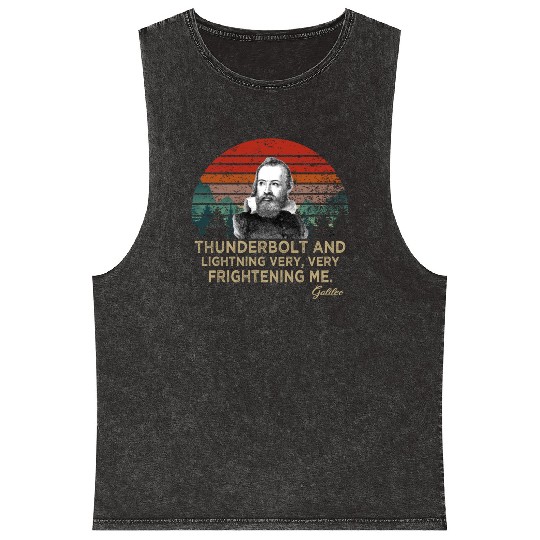 Thunderbolt and lightning Galileo Astronomy Mineral Wash Tank Tops