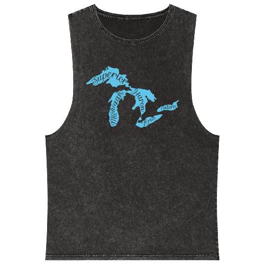 Great Lakes Michigan Detroit Michigan Great Lake Mineral Wash Tank Tops