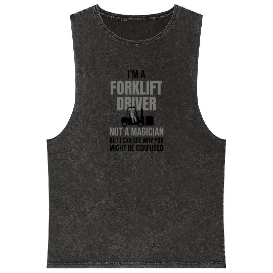 Forklift Driver Gift | Forklift Operator Warehouse Mineral Wash Tank Tops