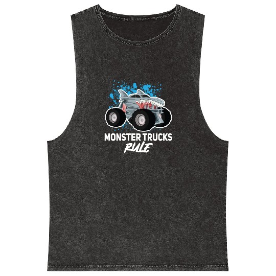 Monster Trucks Rule... Monster Truck Mineral Wash Tank Tops