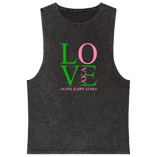 Aka Mineral Wash Tank Tops Love Sorority Gift Alpha Kappa Aka Parap