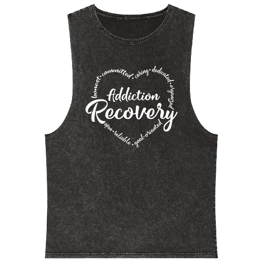 Addiction recovery, sobriety, sober Mineral Wash Tank Tops