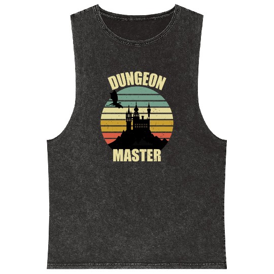 Dungeon Master - Bez I'm DM Smiles Retro Dragon Mineral Wash Tank Tops