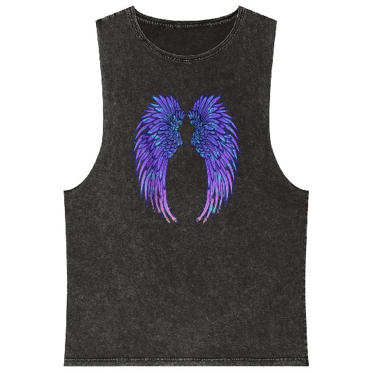 Angel Wings Eagle Wings Broken Wings Wild Wings On Mineral Wash Tank Tops