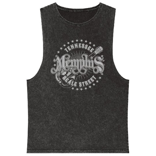 Memphis Tennessee Beale Street Mineral Wash Tank Tops