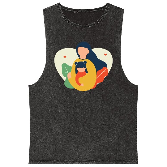 I Love You, Mama & Baby Mineral Wash Tank Tops, Mommy and Me Mineral Wash Tank Tops