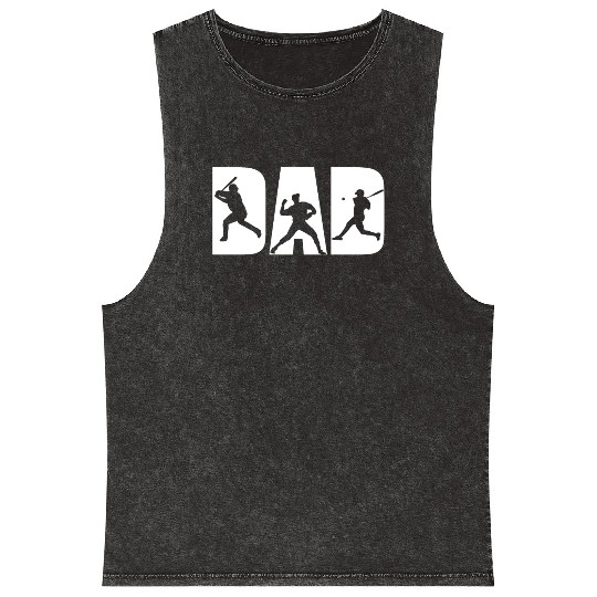 Baseball Dad and Son Matching Mineral Wash Tank Tops