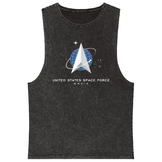 UNITED STATES US SPACE FORCE USSF DELTA FLAG birth Mineral Wash Tank Tops