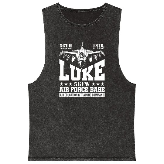 Luke Air Force Base USAF F35 Fighter Wing Mineral Wash Tank Tops