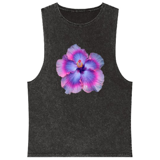 hibiscus flower Mineral Wash Tank Tops