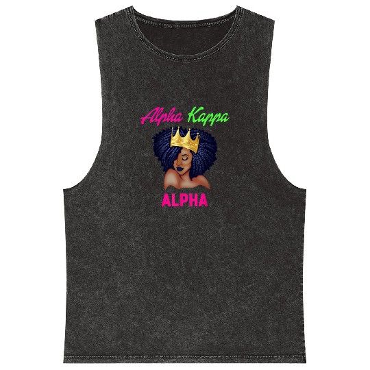 Alpha Kappa AKA Sorority Paraphernalia christmas p Mineral Wash Tank Tops