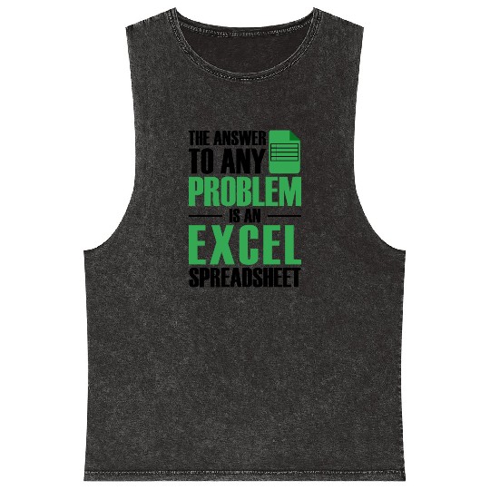 Answer To Any Problem Excel Spreadsheet Accountant Mineral Wash Tank Tops