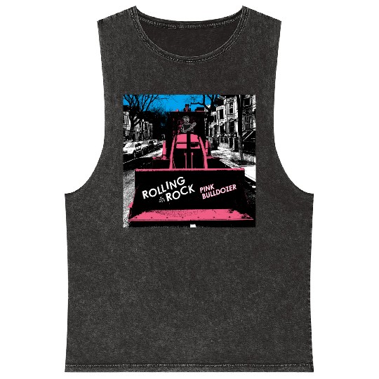 Pink Bulldozer / Rolling Rock Mineral Wash Tank Tops