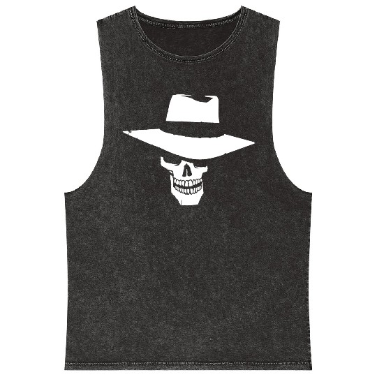 skeleton cowboy Mineral Wash Tank Tops