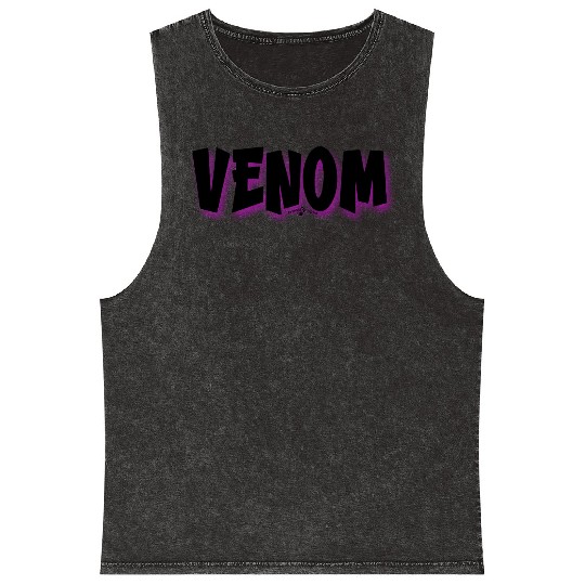 Venom | Neon Hot Pink Shadow Mineral Wash Tank Tops