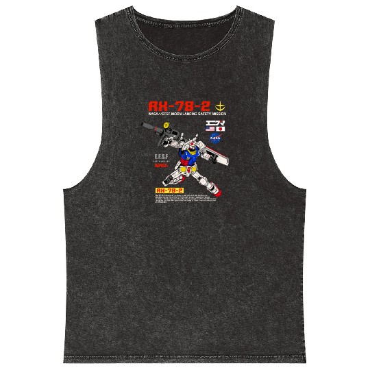 Rx-78-2 Gundam Mineral Wash Tank Tops
