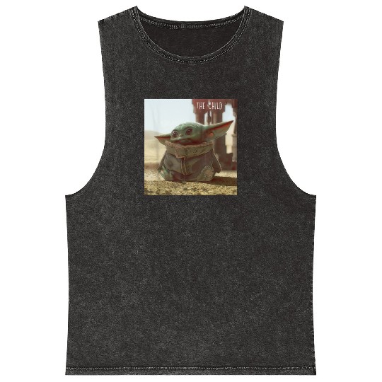 Star Wars The Mandalorian The Child Cute Scene Mineral Wash Tank Tops