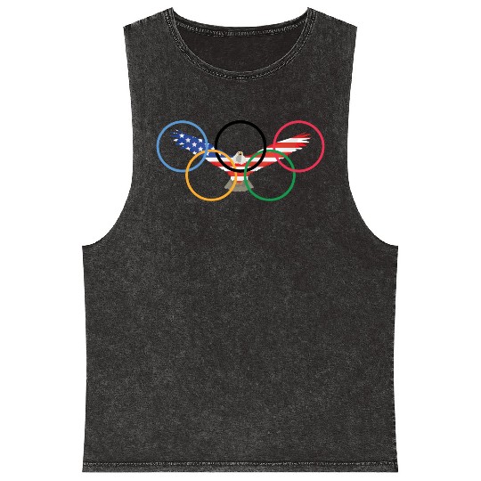 usa olympics Mineral Wash Tank Tops