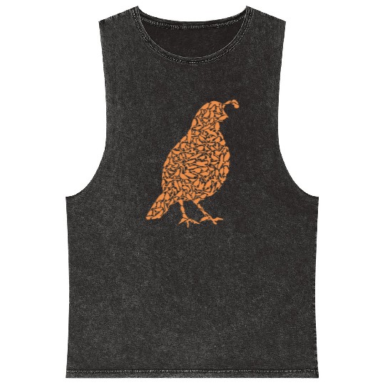 Quail farmer gift ornamental bird Mineral Wash Tank Tops