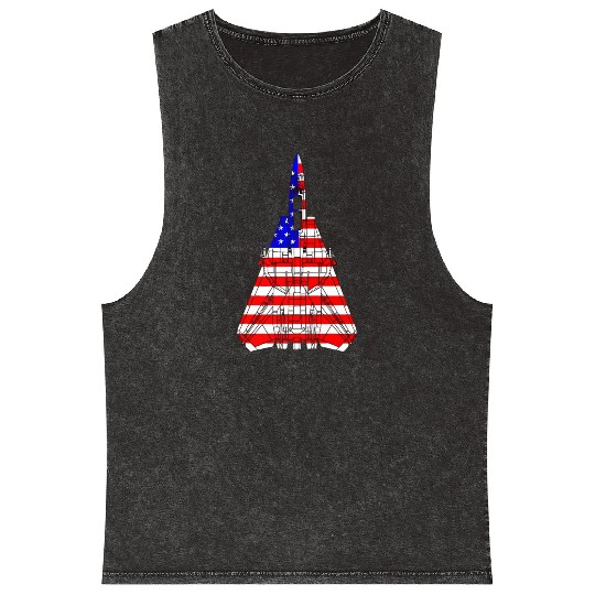 United States F 14 Tomcat Flag Mineral Wash Tank Tops