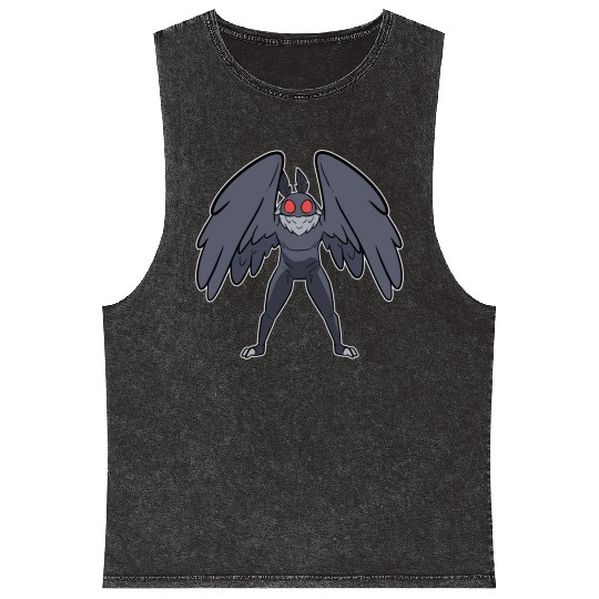 Mothman Mythical Creatures Folklore Cryptid Mineral Wash Tank Tops