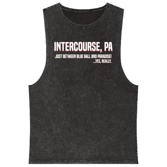 Intercourse Just Between Blue Ball And Paradise Mineral Wash Tank Tops