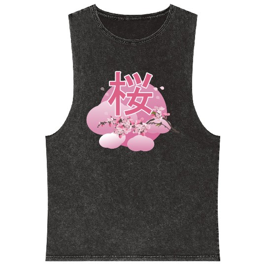 Cherry bloosom , Sakura, Cherry Blossom Mineral Wash Tank Tops