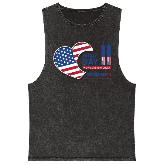Patriot Day 9 11 USA Mineral Wash Tank Tops