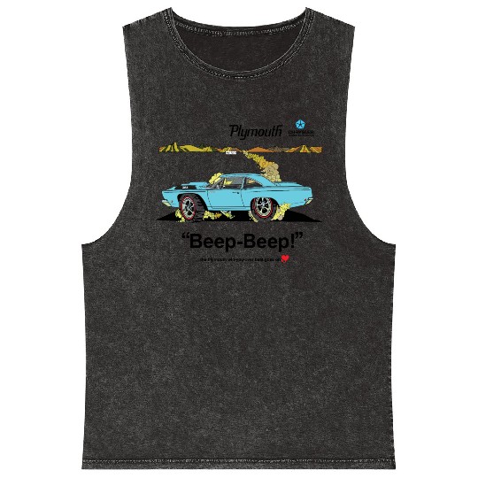 1968 Plymouth Road Runner Salt Flats Light Blue Mineral Wash Tank Tops