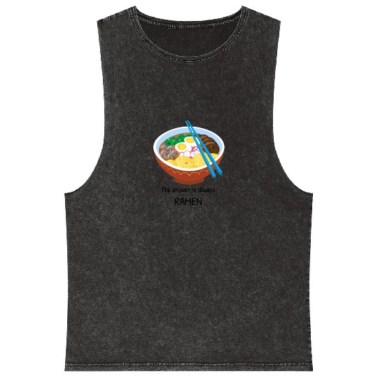 The answer is always RAMEN Japan Noodles Stickers Mineral Wash Tank Tops