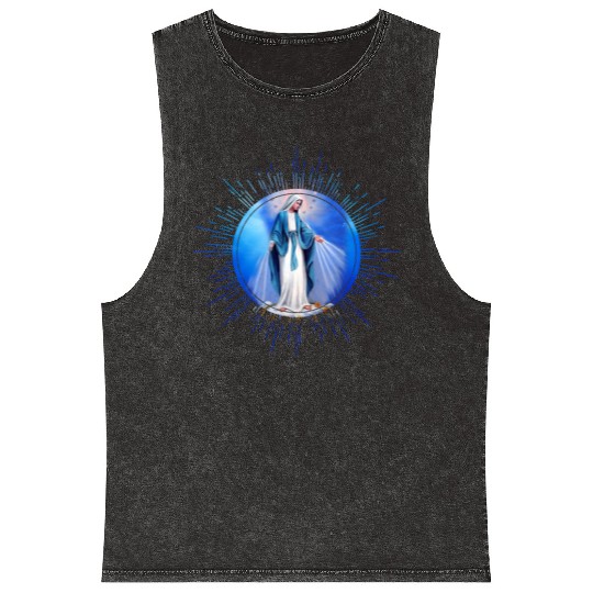Virgin mary madonna maria ave maria catholic bibel Mineral Wash Tank Tops