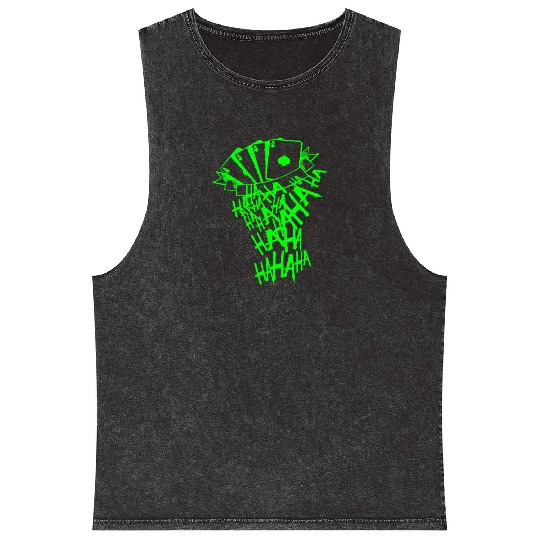 Joker Laugh Mineral Wash Tank Tops