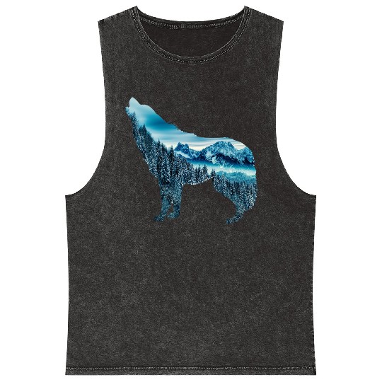 The wolf and the mountain Mineral Wash Tank Tops