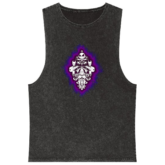 Jack Skellington Haunted Mansion Wallpaper Mineral Wash Tank Tops