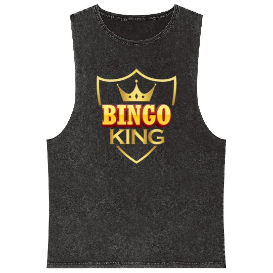 Bingo Quotes Bingo King Funny Mineral Wash Tank Tops
